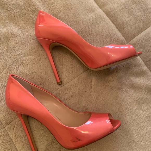 Pink Patent Leather Open Toe Pumps - Vero Cuoio - Picture 4 of 7